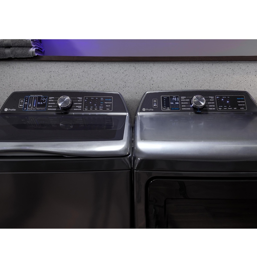GE-PTW905BPTDG-Compatible Washer & Dryer