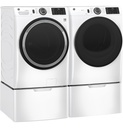 GFV55ESSNWW shown with washer on pedestal
