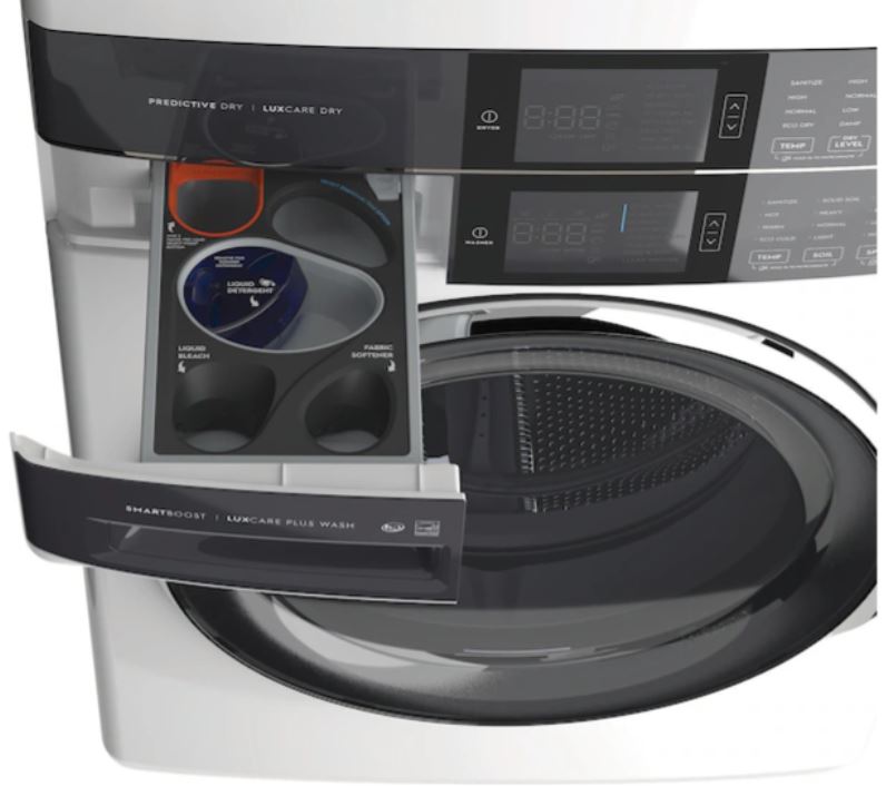 Electrolux ELTE7600A 600 Series 27 inch Laundry Tower Washer and Electric Dryer with SmartBoost, LuxCare Dry 