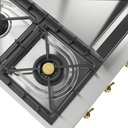 ILVE UHCP36FNSSG close up on dual burner