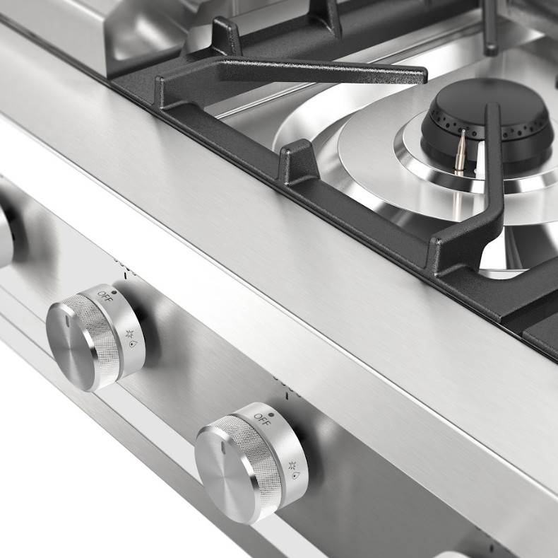 ILVE UHCP36FSS close up on knobs