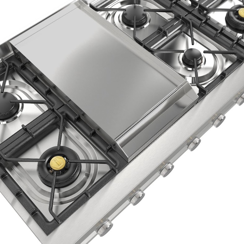 ILVE UHCP48FSS close up on griddle