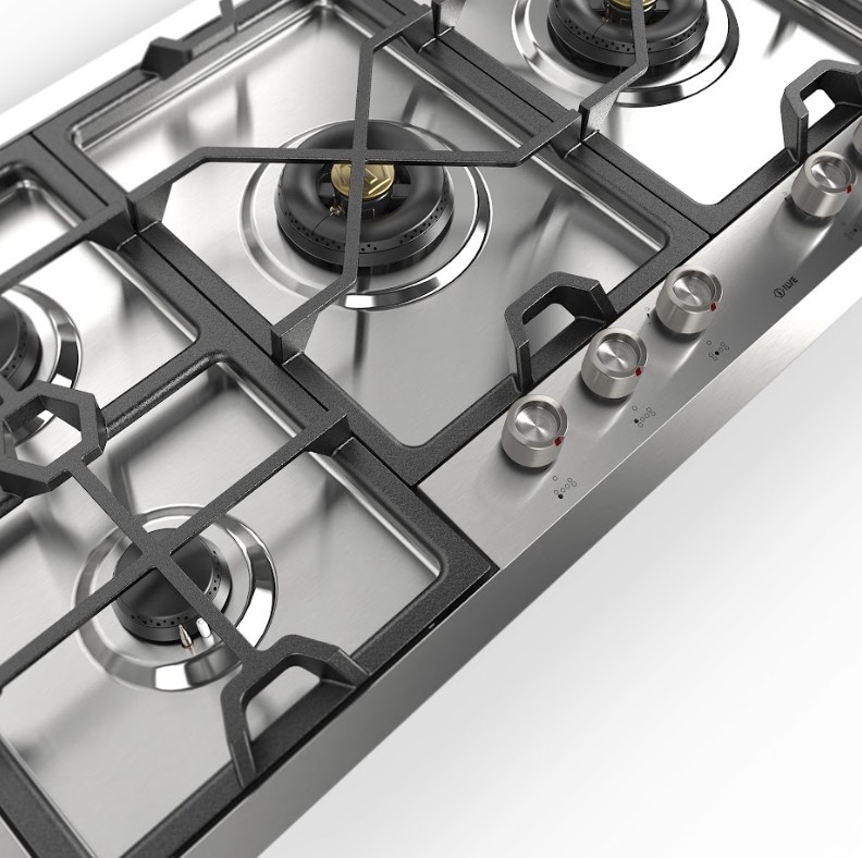 ILVE UHCPMT125SS close up on dual burner