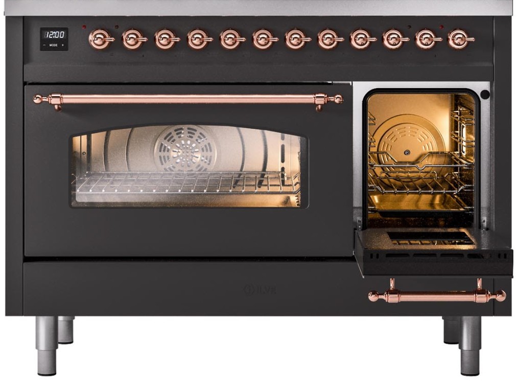 ILVE UP488NMPMGPLP side oven door opened