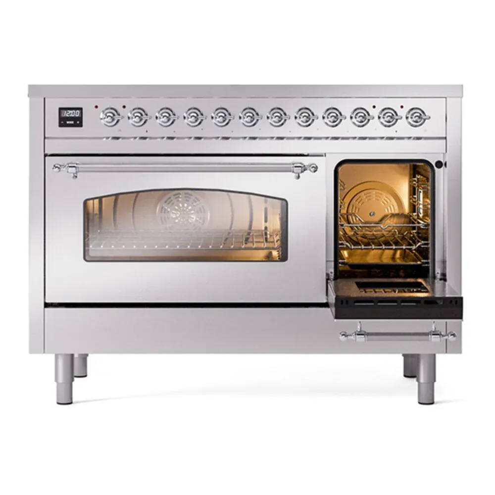 ILVE UP488NMPSSC side oven door opened