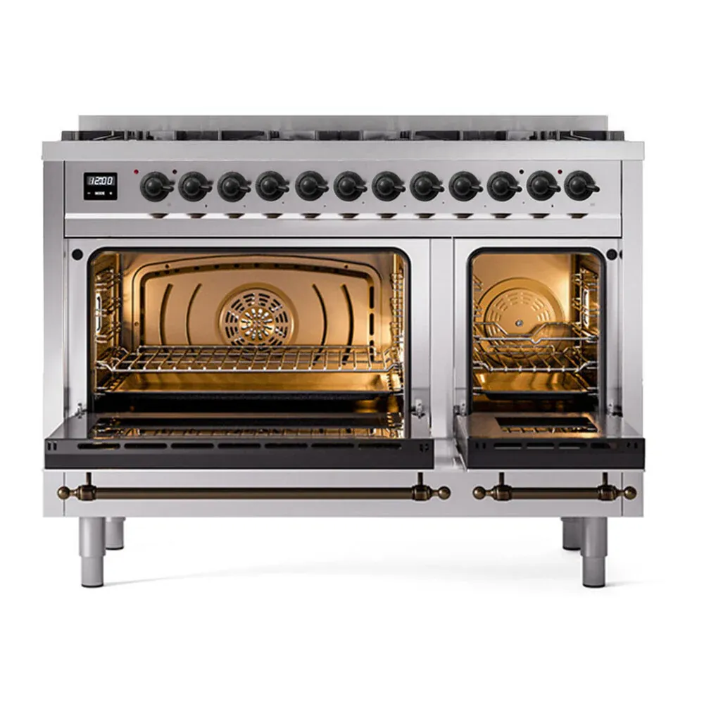 ILVE UP488NMPSSB oven doors opened