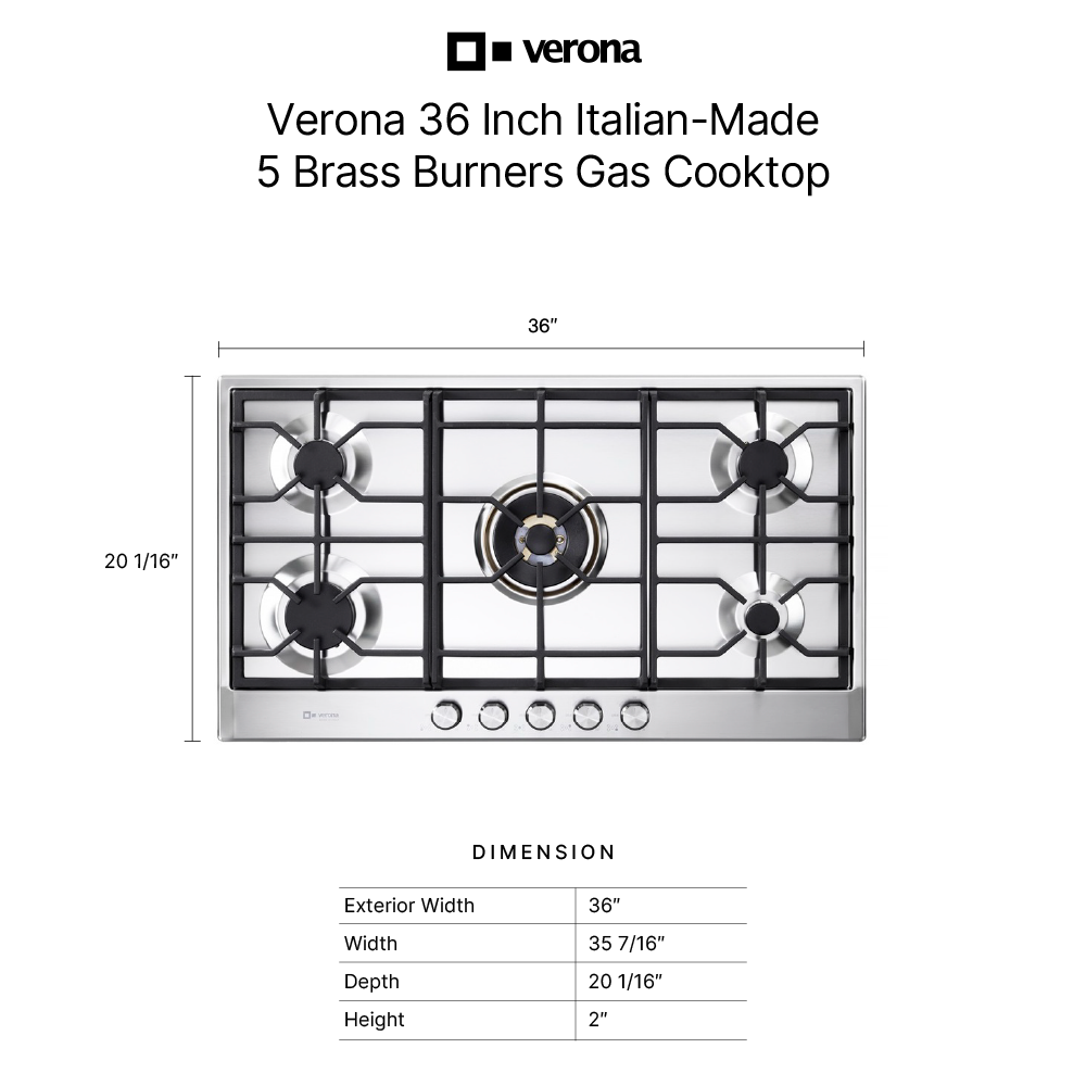 Verona VDGCT536FSS dimensions