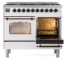 ILVE UPD406NMPWHB aux oven door opened