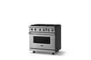 Viking VGIC53626B 5 Series 36 inch Freestanding Gas Range with 6 Open Burners, 5.1 cu. ft. Oven Capacity, VariSimmer, Gourmet-Glo Infrared Broiler