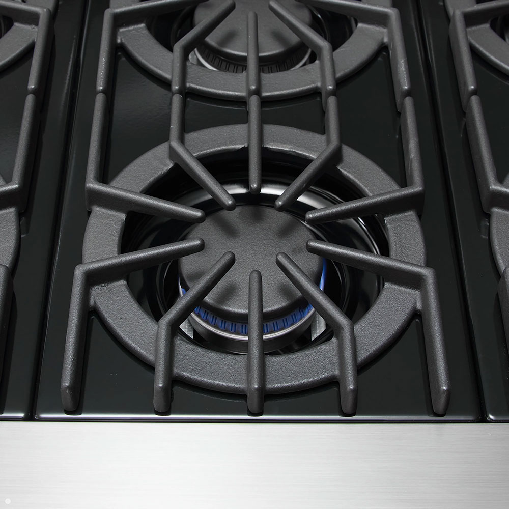 Viking VGIC53626B 5 Series 36 inch Freestanding Gas Range with 6 Open Burners, 5.1 cu. ft. Oven Capacity, VariSimmer, Gourmet-Glo Infrared Broiler