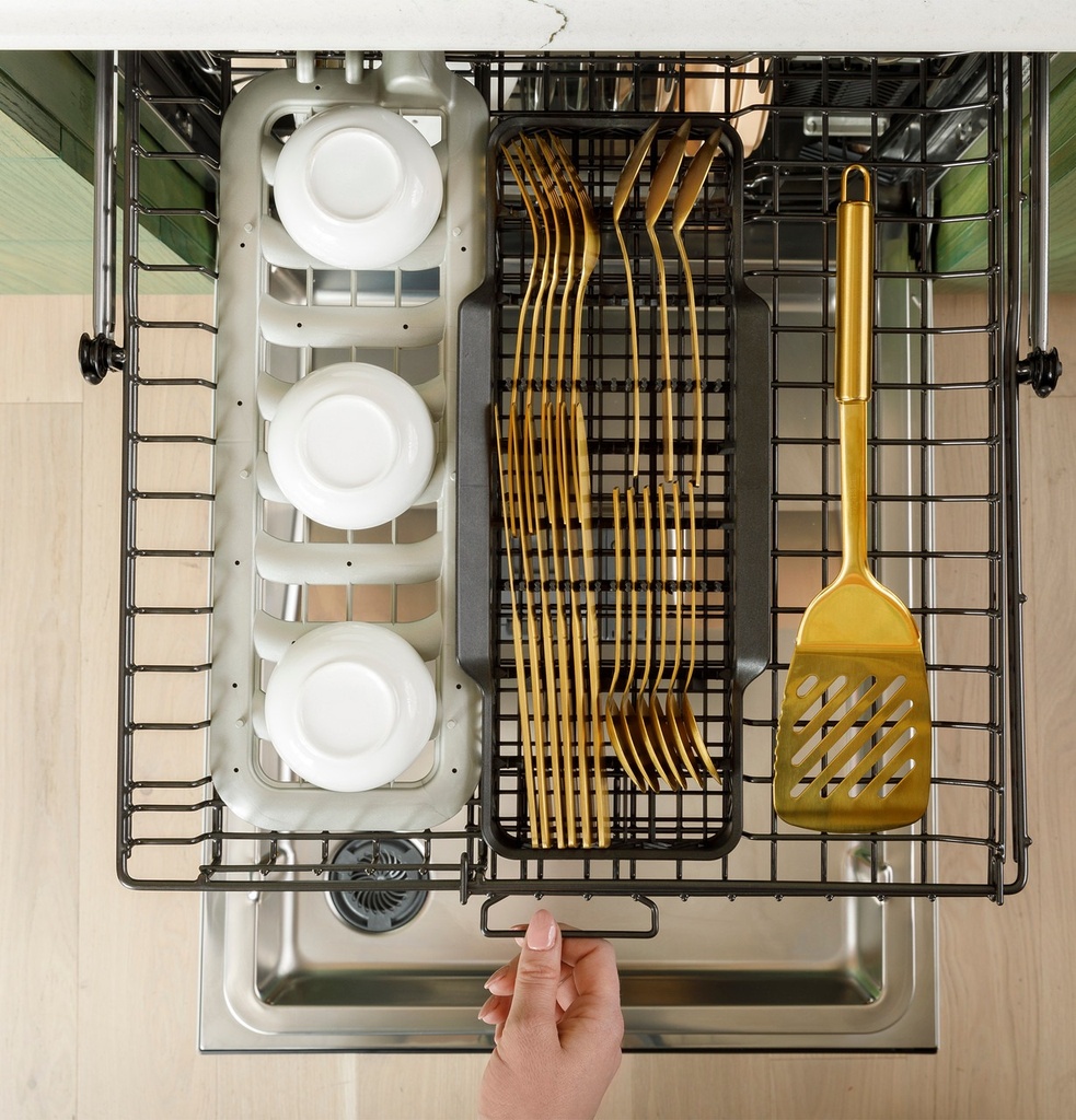 Cafe CDT888P2VS1 24 inch CustomFit Smart Fully Integrated Dishwasher with 16 Place Settings, ENERGY STAR Rated, Ultra Wash Top Rack and Dual Convection Ultra Dry, LED Lights, 39 dBA