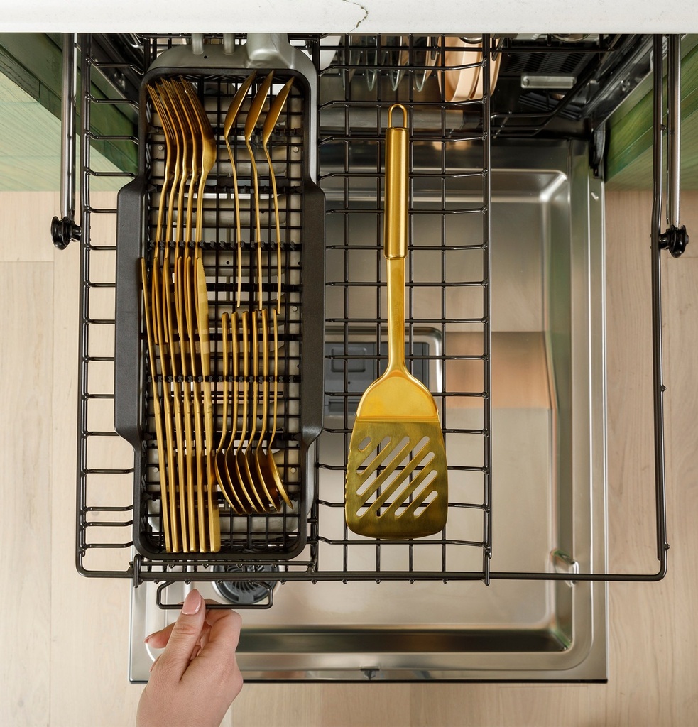 Cafe CDT888P2VS1 24 inch CustomFit Smart Fully Integrated Dishwasher with 16 Place Settings, ENERGY STAR Rated, Ultra Wash Top Rack and Dual Convection Ultra Dry, LED Lights, 39 dBA