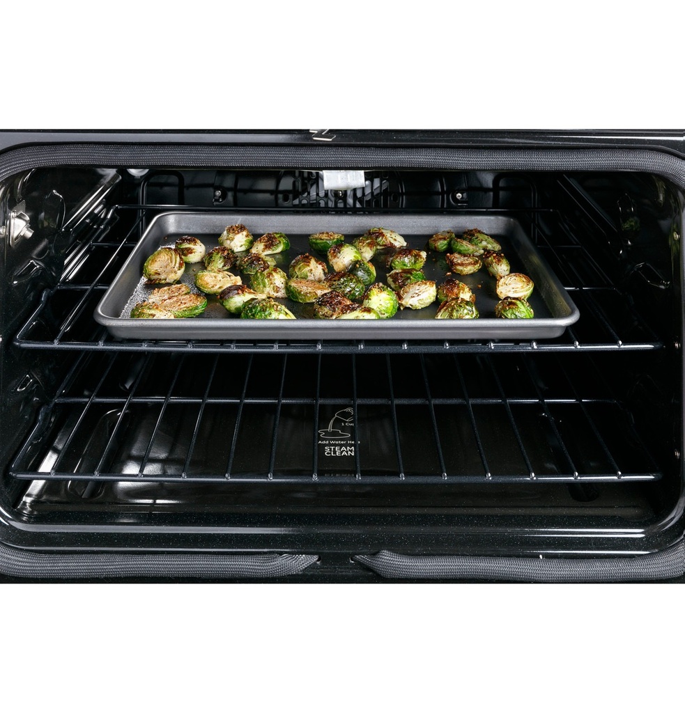 Cafe CES750P2MS1 30 inch Smart Slide-In Electric Double Oven Range with 5 elements, 6.7 cu. ft. Total Oven Capacity and No-Preheat Air Fry
