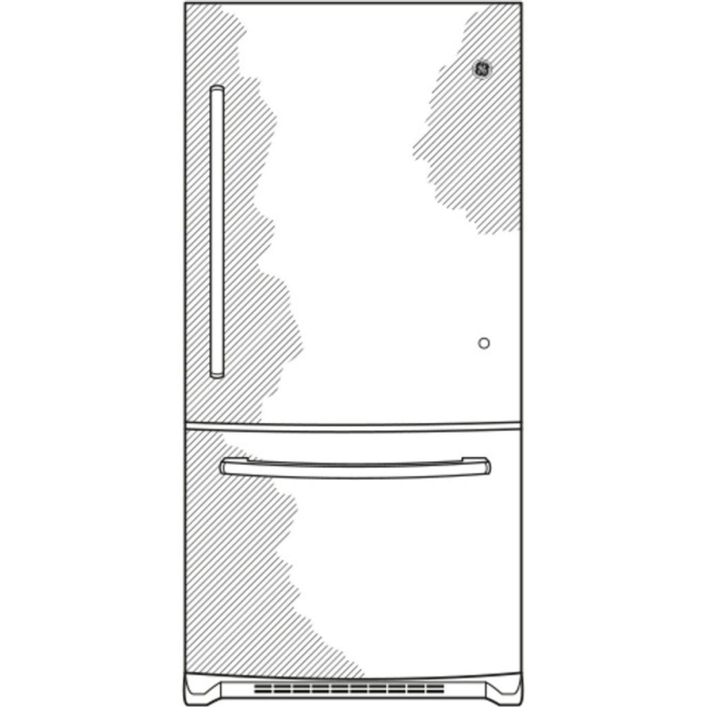 GDE25EYKFS diagram of refrigerator