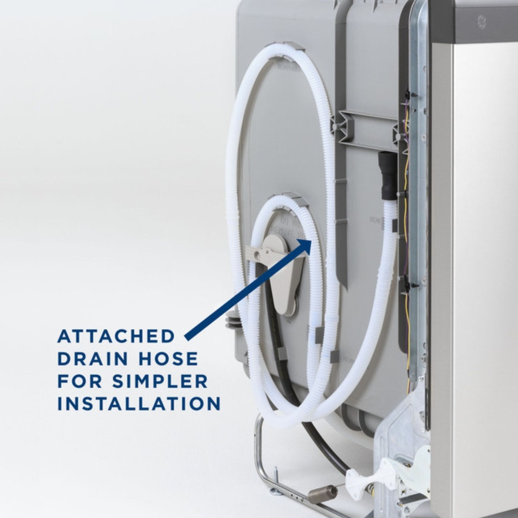 GDF510PSRSS-attached drain hose for simpler installation