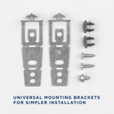 GDF510PSRSS-universal mounting brackets for simpler installation