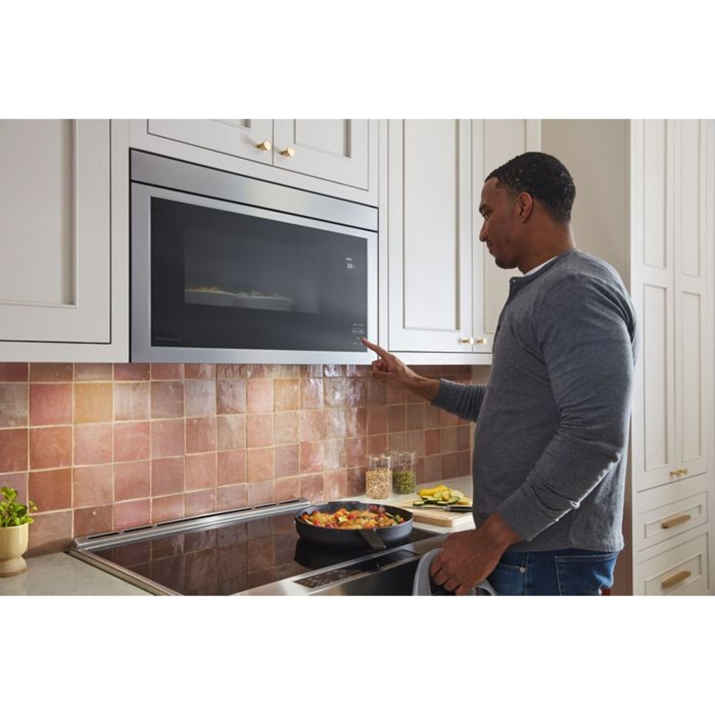 KitchenAid-KMMF330PSS-kitchen view with microwave