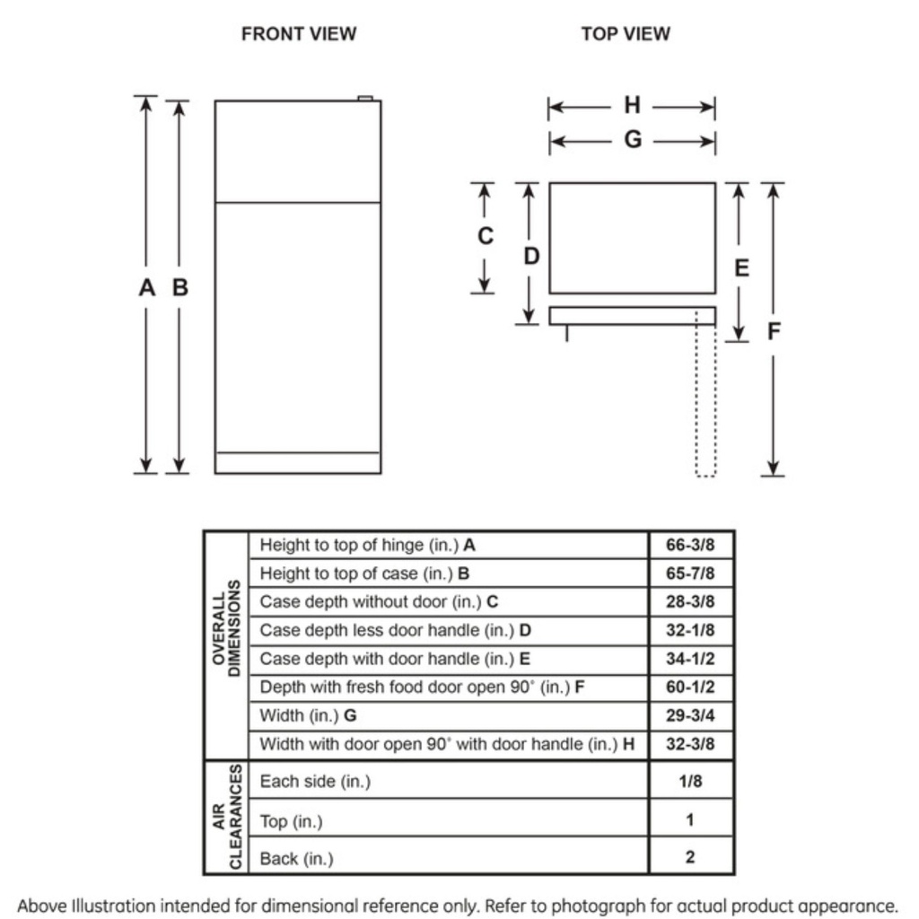 GIE19JSNRSS dimensional diagram