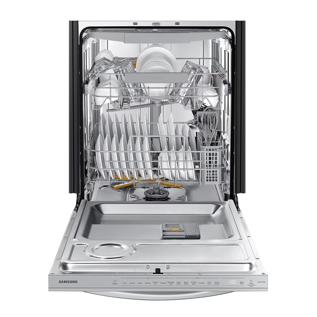 Samsung-DW80B6061US-open filled in view