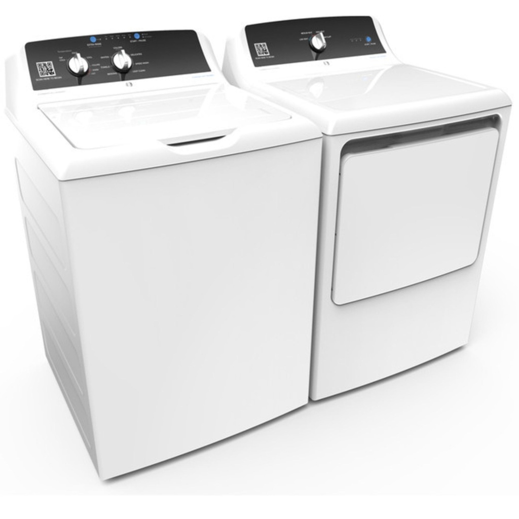 VTD52EASRWB-right angle view of washer and dryer