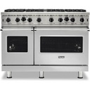 Viking VGIC54828B 5 Series 48 inch Freestanding Gas Range with 8 Open Burners, 6.1 cu. ft. Total Capacity, Continuous Grates, SureSpark Ignition System, ProFlow Convection Baffle