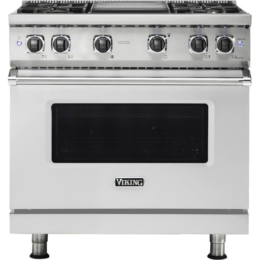 [VGR5364GSS] Viking VGR5364G 5 Series 36 inch Sealed Burner Gas Range with 4 Burners and Griddle  (Stainless Steel, Natural Gas)