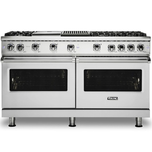 [VGR5606GQSS] Viking VGR5606GQ 5 Series 60 inch Sealed Burner Gas Range with 6 Burners, Griddle and Grill (Stainless Steel, Natural Gas)