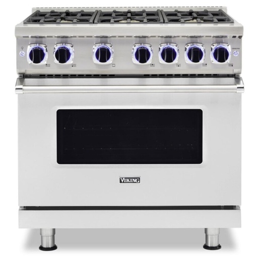 [VGR73626BSS] Viking VGR73626B 7 Series 36 inch Freestanding Gas Range with 6 Sealed Elevation Burners, 5.1 cu. ft. Oven Capacity, Gourmet-Glo Gas Infrared Broiler  (Stainless Steel, Natural Gas)
