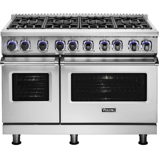 [VGR74828BSS] Viking VGR74828B 7 Series 48 inch Freestanding Gas Range with 8 Sealed Elevation Burners, 6.1 cu. ft. Oven Capacity, Gourmet-Glo Gas Infrared Broiler (Stainless Steel, Natural Gas)