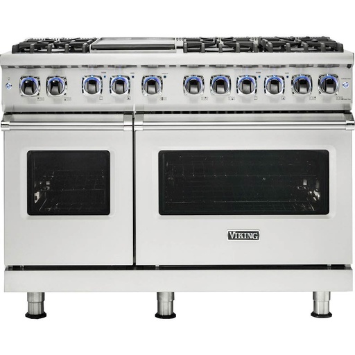[VGR74826GSS] Viking VGR74826G 7 Series 48 inch Sealed Burner Gas Range with 6 Elevation Burners and Griddle, 6.1 cu. ft. Total Oven Capacity, Gourmet-Glo Gas Infrared Broiler (Stainless Steel, Natural Gas)