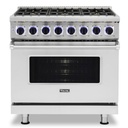 Viking VDR73626B 7 Series 36 inch Dual Fuel Range with 6 Sealed Elevation Burners, 5.6 cu. ft. Oven Capacity, Gourmet-Glo Infrared Broiler