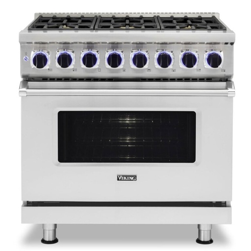[VDR73626BSS] Viking VDR73626B 7 Series 36 inch Dual Fuel Range with 6 Sealed Elevation Burners, 5.6 cu. ft. Oven Capacity, Gourmet-Glo Infrared Broiler (Stainless Steel, Natural Gas)