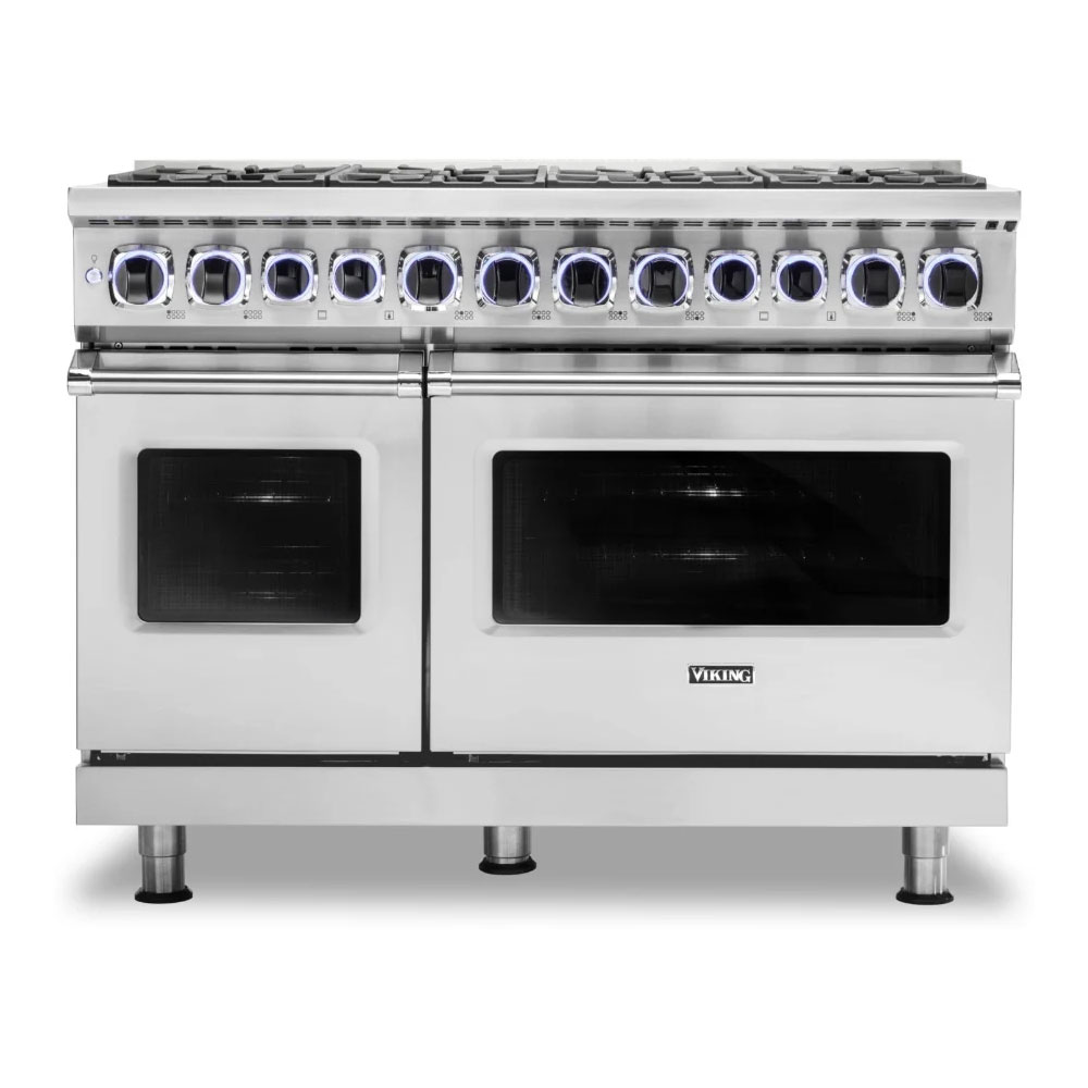 Viking VDR74828B 7 Series 48 inch Dual Fuel Range with 8 Sealed Elevation Burners, 7.3 cu. ft. Total Oven Capacity, Self Clean Oven, Gourmet-Glo Infrared Broiler