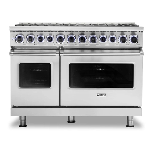 [VDR74828BSS] Viking VDR74828B 7 Series 48 inch Dual Fuel Range with 8 Sealed Elevation Burners, 7.3 cu. ft. Total Oven Capacity, Self Clean Oven, Gourmet-Glo Infrared Broiler (Stainless Steel, Natural Gas)