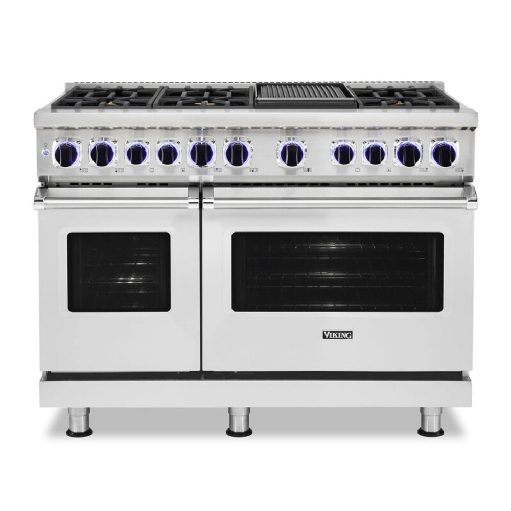 Viking VDR74826G 7 Series 48 inch Dual Fuel Range with 6 Sealed Elevation Burners and Griddle, 7.3 cu. ft. Total Oven Capacity, Self-Clean, Gourmet-Glo Infrared Broiler 