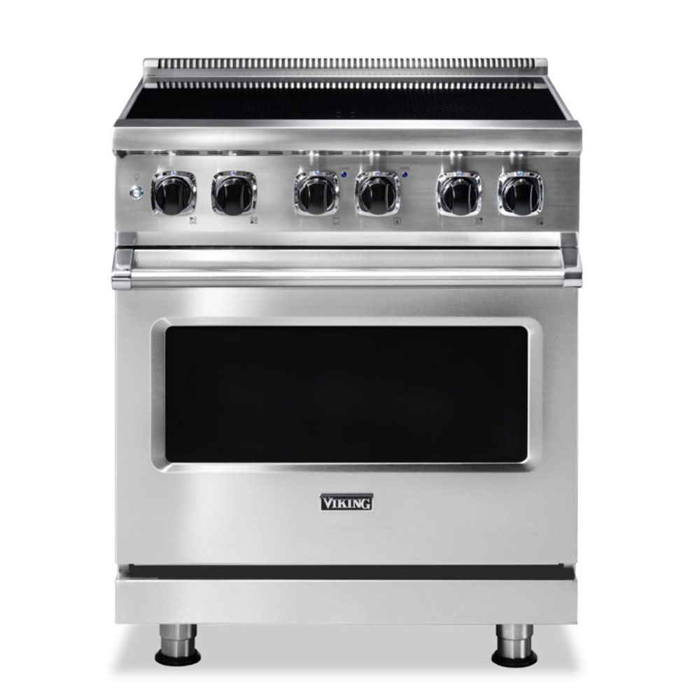 Viking VIR53024B 5 Series 30 inch Induction Self-Clean Range with 4 Elements, 4.7 cu. ft. Oven Capacity, Vari-Speed Dual Flow Convection, Self-Cleaning