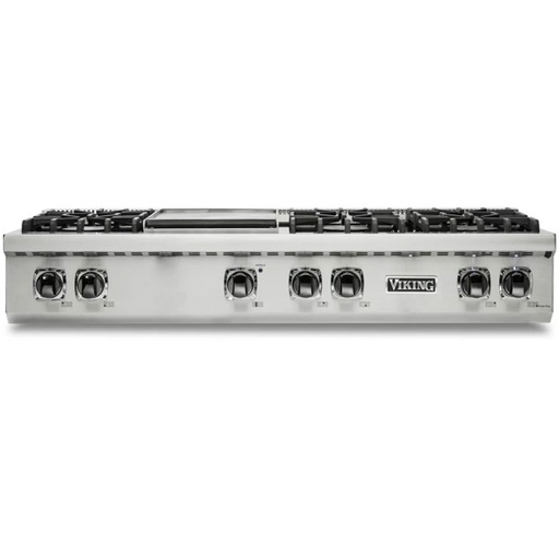 [VRT5486GSS] Viking VRT5486GSS 5 Series 48 inch Gas Rangetop with 6 Sealed Burners and Griddle (Natural Gas)