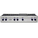 Viking VRT7486GSS 7 Series 48 inch Gas Rangetop with 6 Sealed Burners and Griddle
