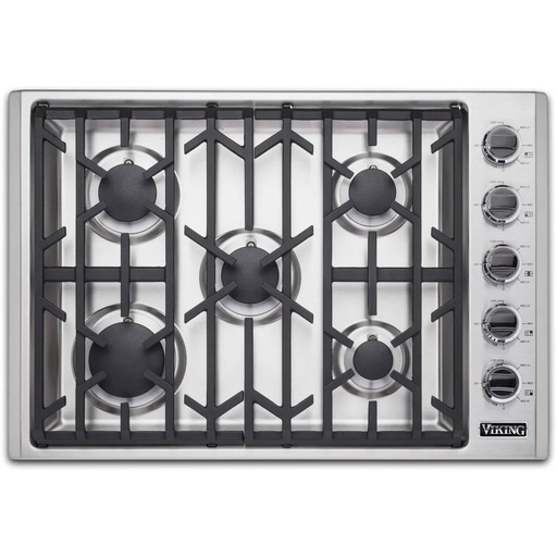 [VGSU53015BSS] Viking VGSU53015BSS 5 Series 30 inch Gas Cooktop with 5 Burners (Natural Gas)
