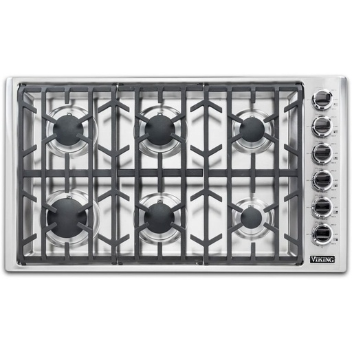 [VGSU53616BSS] Viking VGSU53616BSS 5 Series 36 inch Gas Cooktop with 6 Burners (Natural Gas)
