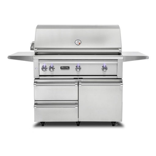 [VQGFS5421NSS] Viking VQGFS5421 5 Series 42 inch Freestanding Grill with ProSear Burner and Rotisserie in Stainless Steel (Natural Gas)