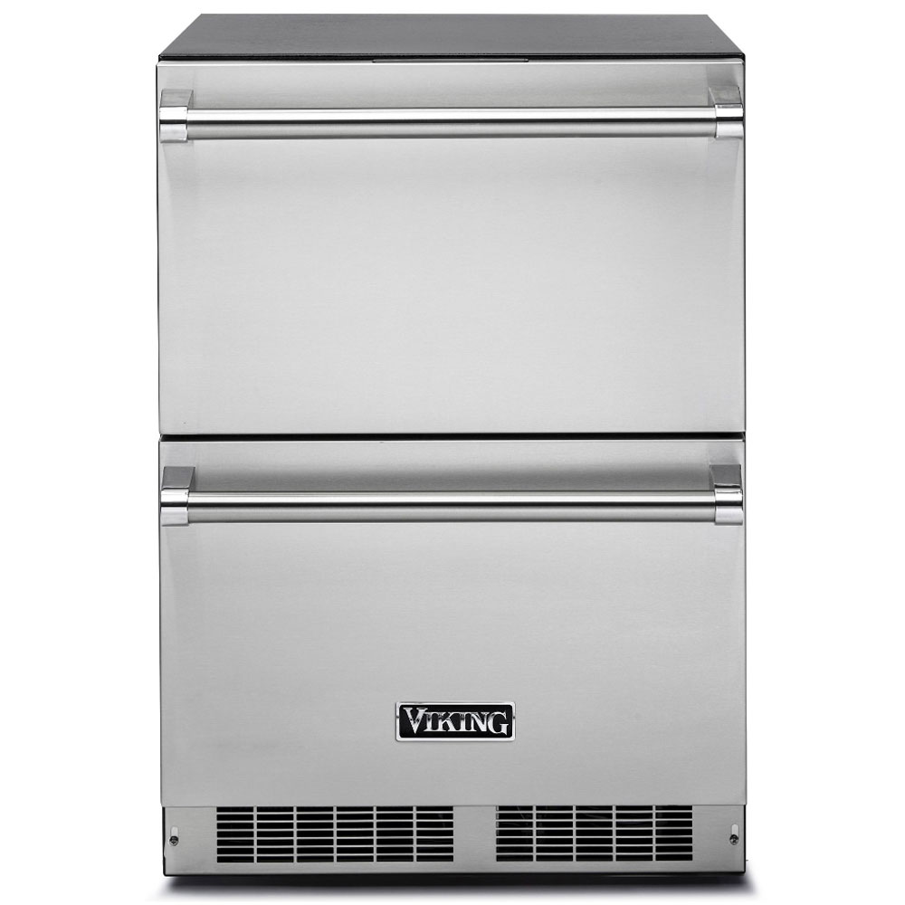 Viking VDUO5241DSS 5 Series 24 inch Outdoor Undercounter Refrigerator Drawers with 5 cu. ft. Capacity, Dynamic Cooling Technology and Truly Flush in Stainless Steel
