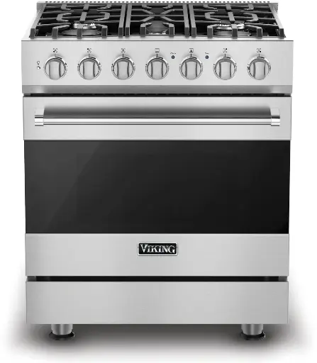 [RVGR33025BSS] Viking RVGR33025B 3 Series 30 inch Gas Range with 5 Burners, 4 cu. ft. Oven Capacity and Self-Cleaning (Stainless Steel, Natural Gas)