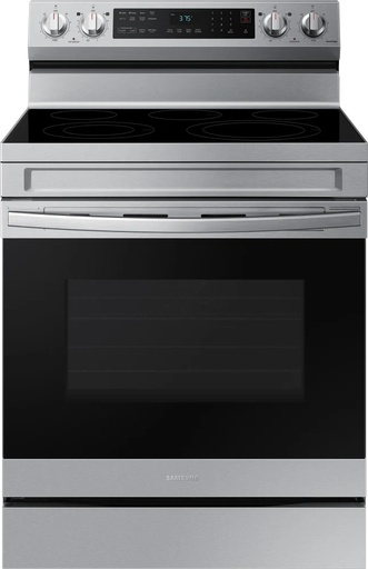 [NE63A6511SS] Samsung NE63A6511S 30 inch Smart Freestanding Electric Range with 5 Elements, 6.3 cu. ft. Oven Capacity, Convection, Air Fry Mode, Steam Clean (Stainless Steel)