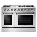 Thor Kitchen HRG4808U 48 inch Freestanding Professional Gas Range with 6 Burners and Griddle, 6.7 cu. ft. Total Oven Capacity, in Stainless Steel