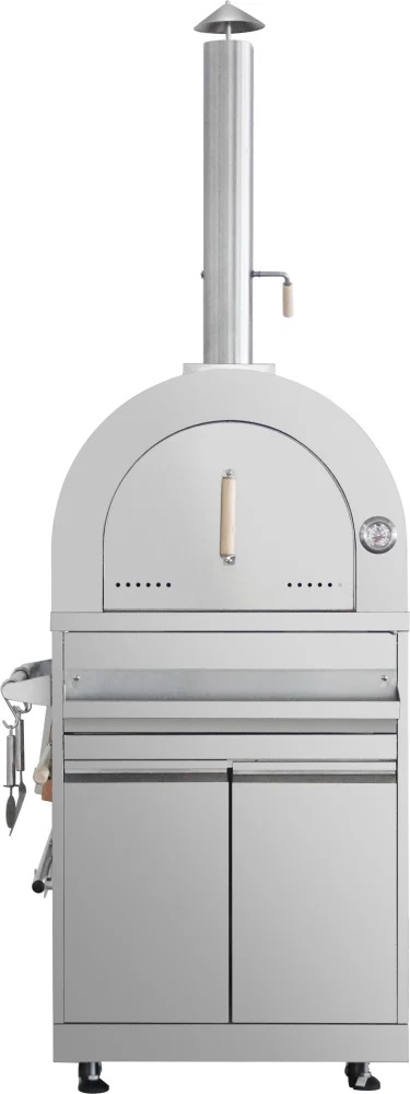 Thor Kitchen MK07SS304 Outdoor Kitchen Pizza Oven and Cabinet, Easy Moving, Ceramic Pizza Stone, Extra Large Storage Cabinet , in Stainless Steel