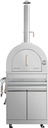 Thor Kitchen MK07SS304 Outdoor Kitchen Pizza Oven and Cabinet, Easy Moving, Ceramic Pizza Stone, Extra Large Storage Cabinet , in Stainless Steel