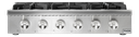 Thor Kitchen HRT3618U 36 inch Professional Gas Rangetop with 6 Sealed Burners, Continuous Grates, Automatic Electric Ignition, LED Lights, in Stainless Steel
