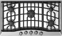 Viking RVGC33615BSS 3 Series 36 inch Gas Cooktop with 5 Sealed Burners, Continuous Grates, in Stainless Steel