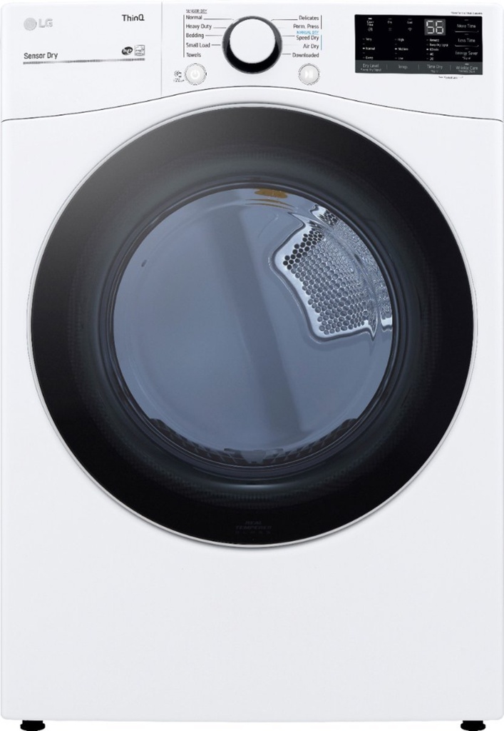 LG DLE3600 27 inch Front Load Electric Dryer with 7.4 cu. ft. Capacity, Built-In Intelligence